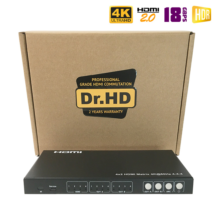 full_drhd-ma427-fx-7 Новинка: HDMI 2.0 матрица 4x2 Dr.HD MA 427 FX