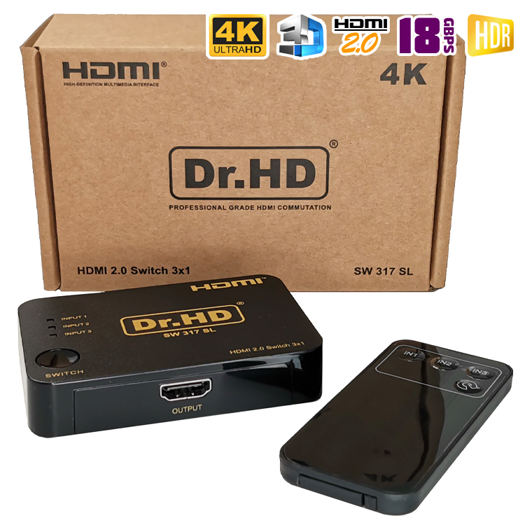 full_drhd-sw317-sl-2 Новинка: HDMI 2.0 переключатель 3x1 Dr.HD SW 317 SL