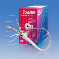 Кабель UTP TopLAN 4 пары CAT5e PVC, бухта 305 м